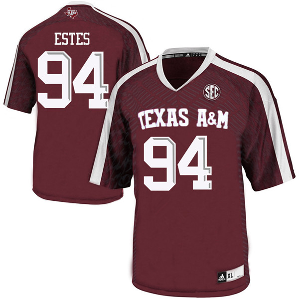 Men #94 Landry Estes Texas Aggies College Football Jerseys Sale-Maroon
